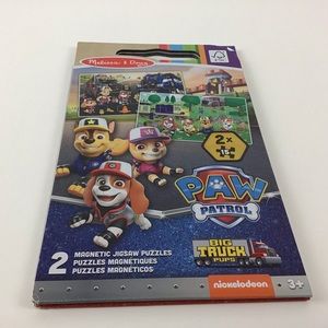 Melissa & Doug Paw Patrol 2 Magnetic Jigsaw Puzzles Big Truck Pups Nickelodeon